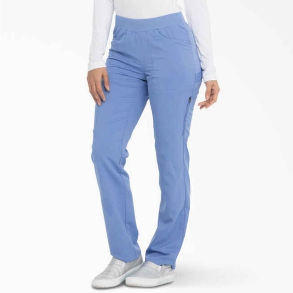 Dickies Womens Balance Petite Periwinkle Scrub Pants - Picture 2 of 14